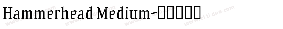 Hammerhead Medium字体转换